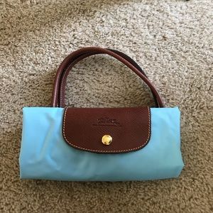 LePilage Long Champ Tote In Baby Blue
